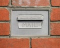 Retro mailbox wall mounted. Postbox for letters.