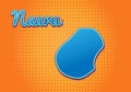 Retro map of Nauru with halftone background. Cartoon map icon in comic book and pop art style. Cartography business concept. Great