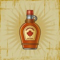 Retro Maple Syrup Bottle Royalty Free Stock Photo