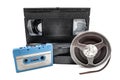 Retro media stuff on white Royalty Free Stock Photo