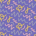 Retro memphis seamless pattern. 80-90s fashion style Royalty Free Stock Photo