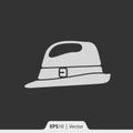 Retro men hat icon for web and mobile Royalty Free Stock Photo