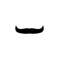 Retro mens fake mustache black icon