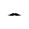 Retro mens fake mustache black icon