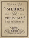 Retro Merry Christmas Poster