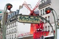 A retro Metro sign in Paris