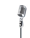 Retro Microphone (+clipping path) Royalty Free Stock Photo