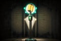 Retro microphone. Dynamic microphone. Neural network AI generated