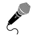 Retro Microphone Icon Isolated on White Background Royalty Free Stock Photo