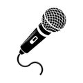 Retro Microphone Icon Isolated on White Background Royalty Free Stock Photo