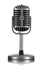 Retro microphone isolated Royalty Free Stock Photo