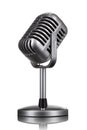Retro microphone isolated Royalty Free Stock Photo