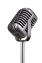 Retro microphone isolated Royalty Free Stock Photo