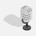 Retro microphone isometric icon