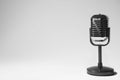 Retro microphone on light background Royalty Free Stock Photo