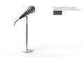 Retro microphone music award model template, karaoke, radio Pen Tool Created Clipping Path Included in JPEG Easy to Composite Royalty Free Stock Photo