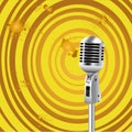 Retro Microphone Old Style background