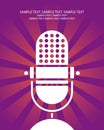 Retro microphone poster