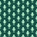 Retro microphone seamless pattern isolated on color background Royalty Free Stock Photo