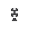 Retro microphone vector icon Royalty Free Stock Photo