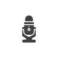 Retro microphone vector icon Royalty Free Stock Photo