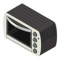 Retro microwave icon, isometric style