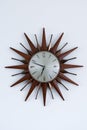 Retro mid century star burst funky wall clock