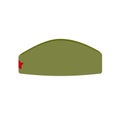 Retro military forage-cap Russian soldiers. Vintage Army cap wit