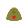 Retro military forage-cap Russian soldiers. Vintage Army cap wit