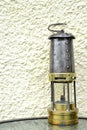 retro miners lamp in Wales, UK Royalty Free Stock Photo