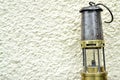 retro miners lamp in Wales, UK Royalty Free Stock Photo