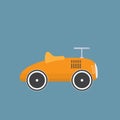 Retro minimalistic ride on toy car vector illustration Royalty Free Stock Photo