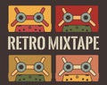 Retro mix tape cover illustration