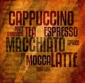 Retro mocca Coffee text grunge vintage Royalty Free Stock Photo