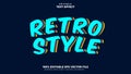 Retro Style Text Effect, Editable Text Effect Royalty Free Stock Photo