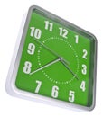 Retro Modern Green and Silver Clock