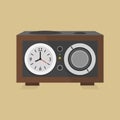 Retro modern radio clock icon