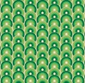 Retro Modern 1970s Style Green Circles On Cream Pattern Royalty Free Stock Photo