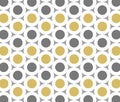 Retro Modern Yellow And Gray Seventies Style Circles Geometric Mid Century Background Pattern Royalty Free Stock Photo