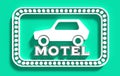 Retro motel roadsign. Royalty Free Stock Photo