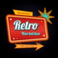 Retro motel sign with copyspace Royalty Free Stock Photo