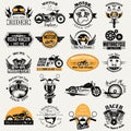 Retro Motor Bike Racer label tag sticker for Advertisement