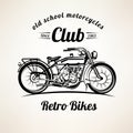 Retro motorbike emblems and labels template