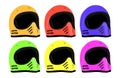 Retro Motorcycle Helmet Colorful Vector Royalty Free Stock Photo