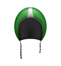 Retro motorcycle helmet in dark green design