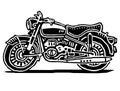 Retro motorcycle illustration