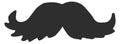 Retro moustaches icon. Facial hair black symbol