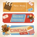 Retro movie banners