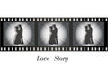 Retro movie, couple in love