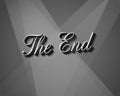 Retro movie ending screen still - The End. Royalty Free Stock Photo